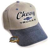 Chevy Trucks Bowtie Hat Cap Khaki Blue (Apparel Clothing) by Gregs Automotive LLC
