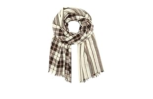 Marc by Marc Jacobs Fular Woven Aimee Plaid Wool (Blanco Roto / Marrón)