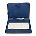 I-Clean 10.1 Inch Folio Artificial Leather Tablet Protector Case Cover Keyboard Case for Universal Android Tablet PC (Blue)