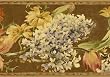 Chocolate Floral Mix Wallpaper Border