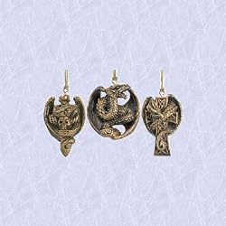 Christmas ornaments Gothic Dragons Holiday new (set 3)