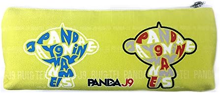 Panda J9 Canvas Triangle Pencil Case School Supply Stationary Pouch (YELLOWISH GREEN)