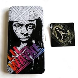 Lil' Wayne Subway Print Ladies White Hinge Wallet