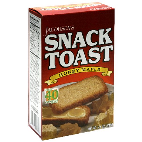 Jacobsen Toast Honey Maple Snack Toast, 5.6-Ounce Packages (Pack of 12) by Honey