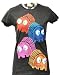Pac-Man Ghosts Moving Black Junior T-shirt
