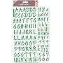 Ek Success Glitter Classic Alphabet and Number Stickers 2 Sheets/Package, Lime Green