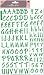 Ek Success Glitter Classic Alphabet and Number Stickers 2 Sheets/Package, Lime Green