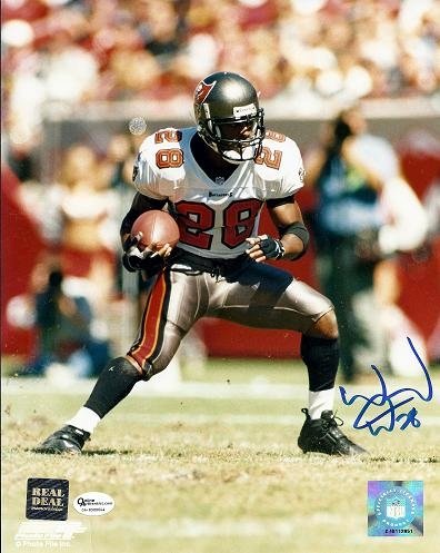 Warrick Dunn Autographed/Hand Signed Tampa Bay Bucs 8x10 Photo
