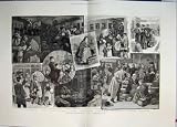 1886 IMMIGRANTS IN AMERICA RAILWAY CARS NEW YORK PRINT