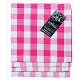Pink Block Check - Pack of 4 Napkins - 100% Cotton