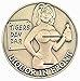 Tigers Den Good Luck Heads & Tails Challenge Coin - Antique Bronze - Gift for Men