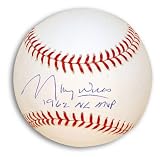 Maury Wills Los Angeles Dodgers Autographed Baseball with 1962 NL MVP Inscription