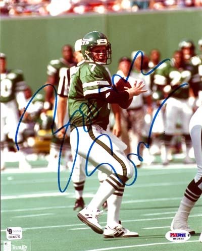 Boomer Esiason Autographed/Hand Signed NY Jets 8x10 PSA/DNA