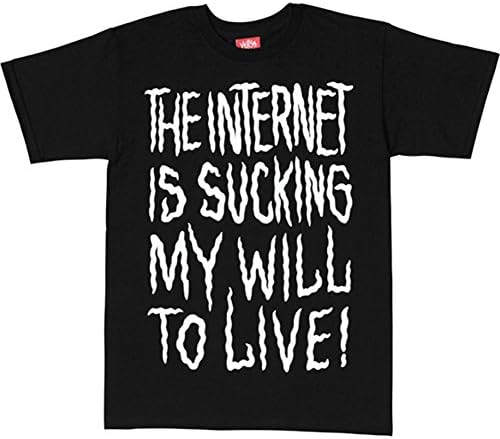 Vursa Limited Men's Internet Sucks T-shirt Medium Black