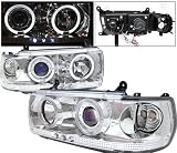 91-97 Toyota Land Crusier FJ82 LED Halo Projector Headlights Chrome