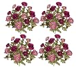 Four Pieces of 18" Artificial Ranunculus Flower Bushes