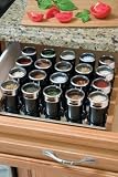 Drawer/Counter Spice Rack with Bottles (Bamboo) (3.75H x 12W x 9.75D (horizontal))