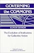 Governing the Commons: The Evolution of Institutions for Collective Action (Political Economy of Institutions and Decisions)