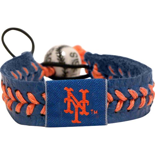MLB New York Mets Team Color Baseball Bracelet