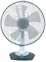 Optimus F-1212S 12-Inch Oscillating 3-Speed Table Fan with Soft-Touch Switch and LED