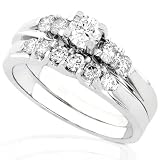 3/4ctw Diamond Wedding Set in 14kt White Gold (HI/SI2-I1)