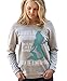 Superluxe™ Womens Be Yourself Be A Mermaid French Terry 3/4 Sleeve T-Shirt, Heather Grey, Small