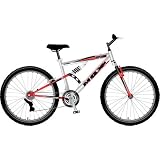 Mongoose Maxim Dual-Suspension Mountain Bike (26-Inch Wheels, Red/Silver)