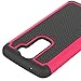 LG K8 Case, LG Escape 3 Case, LG Phoenix 2 Case, NOKEA [Shock Absorption] Hybrid Armor Defender Protective Case Cover for LG Escape 3 / LG Phoenix 2 / LG K8 (Rose)