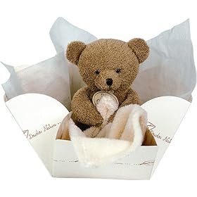 Doudou et Compagnie Natural 10cm Bear and Towelling Doudou with Gift Box