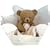 Doudou et Compagnie Natural 10cm Bear and Towelling Doudou with Gift Box