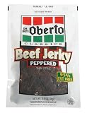 Oh Boy! Oberto Thin Style Beef Jerky Peppered, 3.5-Ounce Packages (Pack of 6)