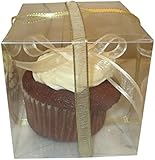 25 PCS Clear Plastic Tuck Top PVC Boxes Wedding Party Favor (4x4x4)