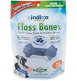 PetSafe indigo Fresh Floss Bones Grain-Free Dental Chew for Dogs, Mini 6 oz.