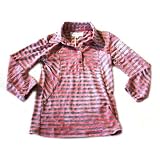 Diesel - Long sleeve coral/grey striped polo