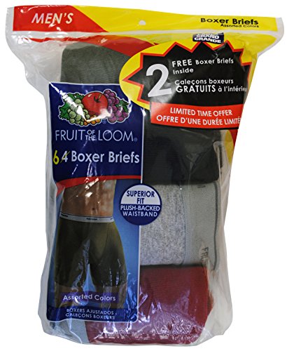Fruit of the Loom Men's 6 Pack (4+2 Free) Classics Boxer Brief (Small, Assortment)