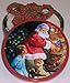 Gourmet Food : Scott's Cakes 1 lb. Dark Chocolate Covered Pretzel with Christmas Jimmies in a Santa Tin