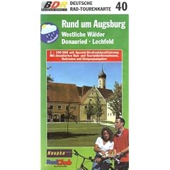 Deutsche Rad-Tourenkarte Blatt 40. Rund um Augsburg. Westliche W�lder, Donauried, Lechfeld
