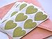 48 Gold Glitter Heart Stickers