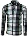H2H Mens Casual Slim Fit Button Down Shirts Various Styles Check Patterned