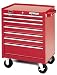 Waterloo TR71807 26-Inch Wide by 17-/34-Inch Deep by 19-3/4-Inch High Red Professional Use 7 Drawer Roller Cabinet with Full Extension Ball Bearing Drawer Slides