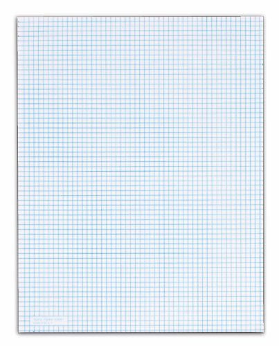 TOPS Quadrille Pad - 8.5 x 11 Inches - 6 Squares per Inch - 20 Pound Stock - 50 Sheets - White - (33061)