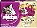 Whiskas Choice Cuts Poultry Variety Pack (Turkey, Turkey with Giblets, Chicken, Mixed Grill) Food for Cats & Kittens, 3-Ounce Pouches (Pack of 48)