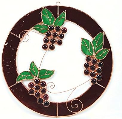 Gift Essentials GE107 Large Grape Bunch Trifecta Circle Window Panel