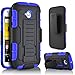 Moto E Case, (2015 2ND GEN), Motorola Moto E Case, Starshop[Heavy Duty] Dual Layers with Kickstand and Locking Belt Clip with Screen Protector Blue