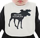 No Time To Explain Moose ネクタイを有する有機ビブ Medium