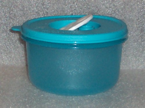 Tupperware Rock N Serve 14oz Microwave Soup Bowl, Aqua Blue