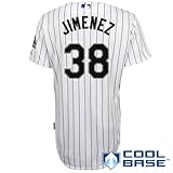 IMAGE OF Colorado Rockies Authentic Ubaldo Jimenez Home Cool Base Jersey