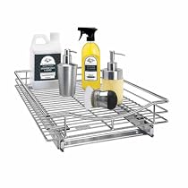 Lynk Professional 401421 14-by-21-by-4-Inch Roll-Out Chrome Cabinet Drawer