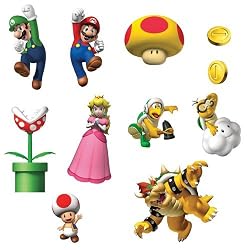 Super Mario Bros. Removable Wall Decorations Child