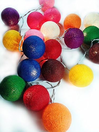Lastwizard Led Fairy Multi Color 20 Cotton Ball String Lights